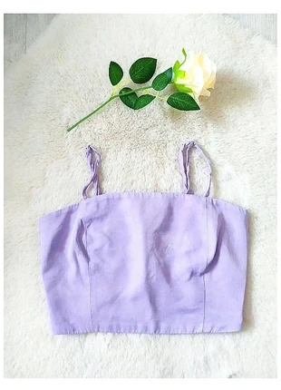 Crop top bustier mauve Zara taille S fronces dos bretelles réglables viscose chic et sexy, marca: Zara, estado: Muy bueno, tamaño: S / 36 / 8, 5,00 €, 5,95 € Protección al comprador incluida