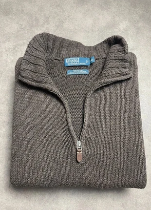 Sweat Pull 1/4 zip col camioneur en maille homme | Ralph Lauren | XXL marron brun| l coton |#RL311, brand: Ralph Lauren, condition: Very good, size: XXL, €36.99, €39.54 includes Buyer Protection