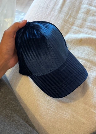 Casquette bleu nuit – Effet velours côtelé brillant, estado: Nuevo sin etiquetas, tamaño: Talla única, 12,00 €, 13,30 € Protección al comprador incluida