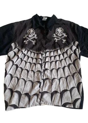Chemise skulls & écailles goth rockabilly nu-metal vintage, marque: Vintage, état: Très bon état, taille: XL, 20,00 €, 21,70 € Protection acheteurs incluse