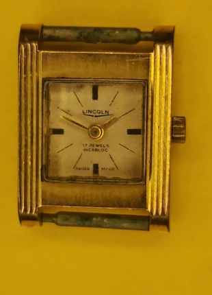 Lincoln Tank 17 Jewels Incabloc Mechanical Movement Vintage Watch Swiss Made, marque: Lincoln, état: Satisfaisant, taille: Jusqu'à 30 mm, 10,00 €, 11,20 € Protection acheteurs (Pro) incluse