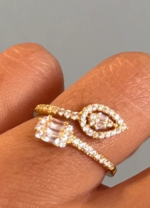 💛 Bague plaquée or – Pierre brillante & finition raffinée, brand: Argent, condition: New with tags, size: Adjustable, €10.00, €11.20 includes Buyer Protection Pro