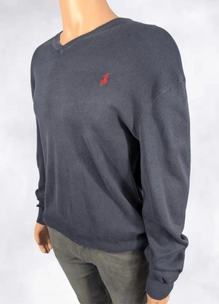 Polo Ralph Lauren pull col V bleu marine logo brodé rouge – Taille L/XL homme, brand: Ralph Lauren, condition: Very good, size: XL, €39.00, €41.65 includes Buyer Protection Pro