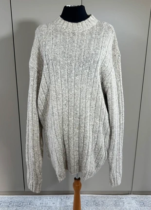 Vintage wollen lange beige trui marks&spencer warm & stijlvol Y2K cable knit retro Unisex ethnic, merk: Marks & Spencer, staat: Heel goed, maat: M / 38 / 10, € 8,00, € 9,10 inclusief Kopersbescherming