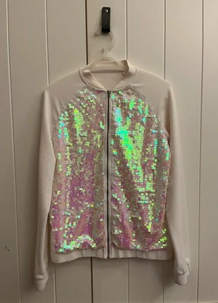 Wit glitter jasje, marque: IK, état: Bon état, taille: M / 38 / 10, 8,00 €, 9,10 € Protection acheteurs incluse