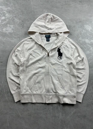 Ralph Lauren Zip Jacke Weiß | XS | RL Zipper Big Pony Kaputzenpullover Y2K Pashanim Style, brand: Ralph Lauren, condizioni: Ottime, taglia: XS, €59.95, €63.65 include la Protezione acquisti