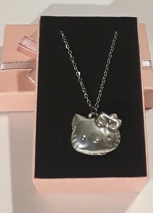 New hello kitty silver coloured face locket necklace in gift box, brand: Hello Kitty, condition: New without tags, £3.00, £3.85 includes Buyer Protection