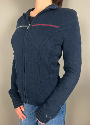 Veste zippée Tommy Hilfiger bleu marine col montant - M femme - coton LTH 506, marque: Tommy Hilfiger, état: Très bon état, taille: M / 38 / 10, 25,00 €, 26,95 € Protection acheteurs (Pro) incluse
