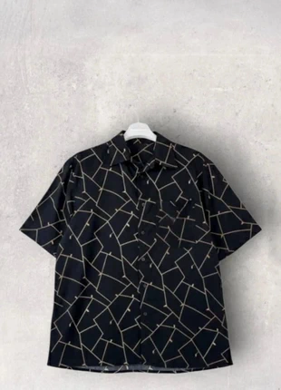 Chemise Crazy Vintage 90's -Broderies Or-Noir-Taille L, merk: Vintage Dressing, staat: Heel goed, maat: L, € 12,00, € 13,30 inclusief Kopersbescherming