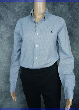 Chemise manches longues Ralph Lauren Slim Fit - Carreaux bleus Logo marine - Taille S, merk: Ralph Lauren, staat: Heel goed, maat: S, € 44,00, € 46,90 inclusief Kopersbescherming Pro