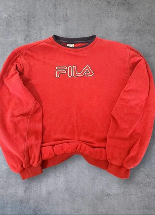 Sweat vintage FILA rouge logo brodé unisexe taille 14 ans (M adulte court), brand: FILA, condizioni: Ottime, taglia: 14 anni / 164 cm, €14.99, €16.44 include la Protezione acquisti Pro