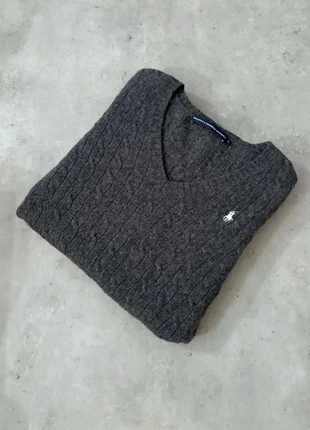 Pull torsadé Ralph Lauren gris 100% laine d’agneaux / logo blanc / Taille M femme, marke: Ralph Lauren, zustand: Sehr gut, größe: M / 38 / 10, 58,00 €, 61,60 € inklusive Vinted-Käuferschutz