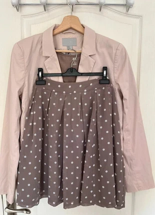 Ensemble tailleur jupe rose poudré et marron clair, brand: H&M, condition: Very good, size: L / 40 / 12, €9.00, €10.15 includes Buyer Protection