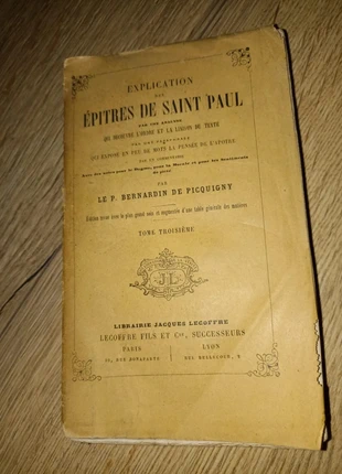 Explication des Épîtres de Saint Paul – Bernardin de Picquigny – T III (1874), staat: Goed, € 10,00, € 11,20 inclusief Kopersbescherming Pro