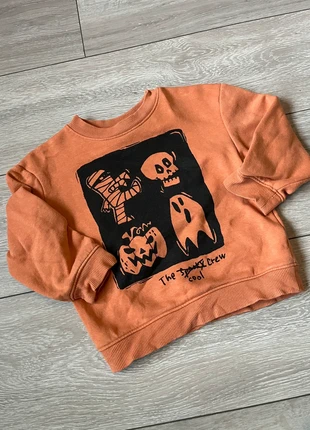 Oranje trui Halloween, merk: H&M, staat: Heel goed, maat: 24-36 maanden / 92 cm, € 2,00, € 2,80 inclusief Kopersbescherming