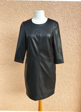 Robe noire en simili cuir manches 3/4 "Kiabi" taille 34, marca: Kiabi, estado: Nuevo con etiquetas, tamaño: XS / 34 / 6, 14,90 €, 16,35 € Protección al comprador Pro incluida