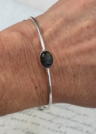 Superbe jonc labradorite laiton argenté ., état: Très bon état, 15,00 €, 16,45 € Protection acheteurs (Pro) incluse