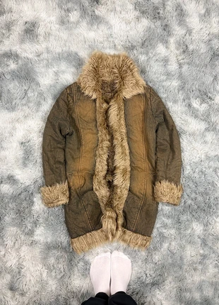 Y2K Opium Faux Fur Denim Trench Coat 2000s Cozy Retro Design, marque: Opium, état: Très bon état, taille: L / 40 / 12, 49,99 €, 53,19 € Protection acheteurs incluse