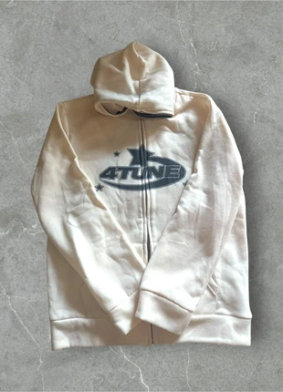 Felpa zip beige “4TUNE” Y2K Taglia M, marque: y2k, état: Très bon état, taille: M, 18,99 €, 20,64 € Protection acheteurs incluse