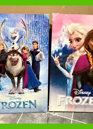 Lot 2 tableaux Disney Frozen – Elsa, Anna & Olaf (90 × 60 cm), marca: Braun, estado: Nuevo con etiquetas, 12,00 €, 13,30 € Protección al comprador incluida