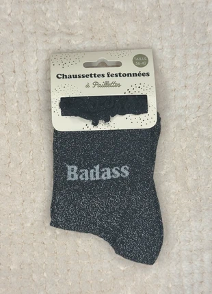 Chaussettes a paillettes badass festonnees noires taille 36-42 femme idee cadeau, marca: chaussettes à paillettes, estado: Muito bom, tamanho: Tamanho único, €5.00, €5.95 inclui Proteção do Comprador Pro