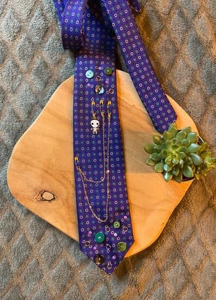 Cravate vert jaune squelette, état: Neuf sans étiquette, 25,00 €, 26,95 € Protection acheteurs incluse