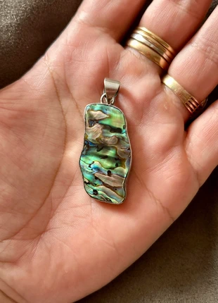 Pendentif en argent massif et ormeaux, marca: Argent, estado: Muito bom, €26.95, €29.00 inclui Proteção do Comprador Pro