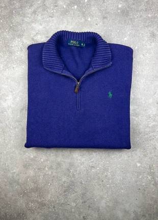 Half-zip 1/4 Zip Col Camionneur Polo Ralph Lauren Taille XL Homme Violet Logo Brodé Vert Coton #V34, brand: Ralph Lauren, condition: Very good, size: XL, €45.00, €47.95 includes Buyer Protection Pro