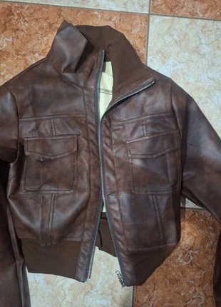 Blouson bomber marron foncé col montant, marke: Vintage Dressing, zustand: Sehr gut, größe: S / 36 / 8, 74,00 €, 78,40 € beinhaltet Vinted-Käuferschutz Pro