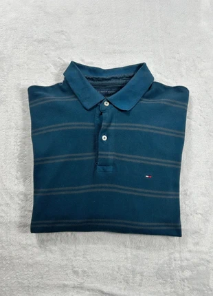 Polo manches courtes à rayures Tommy Hilfiger - Taille XL Homme - Bleu marine gris logo brodé, brand: Tommy Hilfiger, condition: Good, size: XL, €5.00, €5.95 includes Buyer Protection