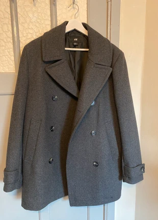 Manteau Caban d’hiver gris H&M - Taille 50, marque: H&M, état: Très bon état, taille: L, 35,00 €, 37,45 € Protection acheteurs incluse