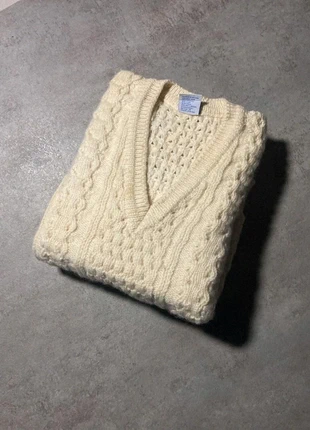 Molloy Aran Vintage Irish Wool en 100% pure laine Beige en maille torsadée taille M, marke: John molloy, zustand: Sehr gut, größe: M / 38 / 10, 49,99 €, 53,19 € inklusive Vinted-Käuferschutz