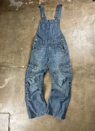 Salopette en jean bleu vintage cargo W30 L32 homme workwear moto Topman - SAL1009, marque: WORKWEAR, état: Très bon état, taille: W30 | FR 40, 27,99 €, 30,09 € Protection acheteurs (Pro) incluse