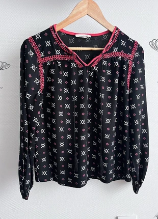 Jolie blouse noire à motifs - Cache Cache - Taille S, brand: Cache Cache, condition: Very good, size: S / 36 / 8, €5.00, €5.95 includes Buyer Protection