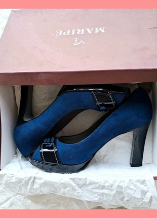 🔥 Zapatos de tacón cuadrado ● Retro azul marino ● N 40 🔥 Navy block heels size 40 ● rare, marque: Maripe, état: Très bon état, taille: 40, 14,00 €, 15,40 € Protection acheteurs incluse