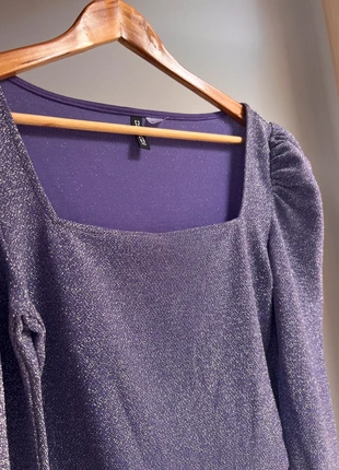 Maglia Glitter Lilla con Maniche a Sbuffo, brand: H&M, condizioni: Nuovo senza cartellino, taglia: M / IT 42 / EU 38, €12.00, €13.30 include la Protezione acquisti