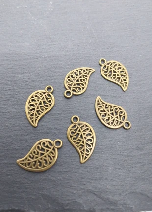 6 breloques pendentifs feuille en métal bronze – 18×10 mm, condizioni: Ottime, €1.00, €1.75 include la Protezione acquisti