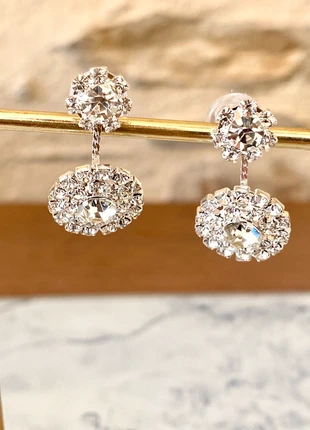 Boucles d'oreilles mariée accessoires bijoux mariage Strass princesse vintage zirconium, état: Très bon état, 9,00 €, 10,15 € Protection acheteurs incluse