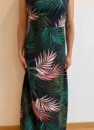 Robe longue verte feuillage, brand: Etam, condizioni: Nuovo con cartellino, taglia: S / IT 40 / EU 36, €12.00, €13.30 include la Protezione acquisti