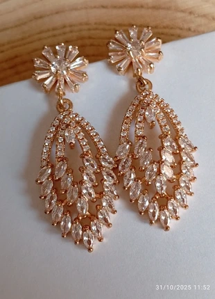 Pendientes Vintage Joyería Retro Art Deco Champagne Gold Earrings Gatsby Jewelry, marque: Retro Unique Design Earrings, état: Très bon état, 28,00 €, 30,10 € Protection acheteurs incluse