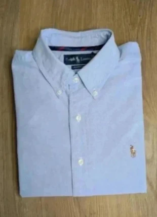 Chemise manches longues Ralph Lauren Bleu clair logo premium | Taille L, marca: Ralph Lauren, estado: Muito bom, tamanho: L, €32.00, €34.30 inclui Proteção do Comprador Pro