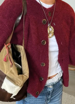 Gilet boutonné vintage chic bordeaux, marke: Vintage Dressing, zustand: Neu, größe: S / 36 / 8, 35,00 €, 37,45 € inklusive Vinted-Käuferschutz