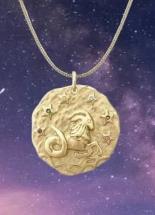 collier doré avec pendentif signe zodiaque capricorne + pochette offerte en tissu doux., brand: L'instant Bijoux, condition: New with tags, €16.00, €17.50 includes Buyer Protection