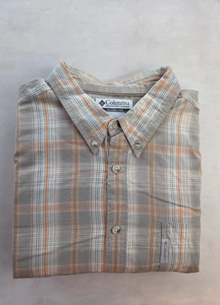 columbia chemise homme xxl à carreaux gris orange manches longues vintage casual léger coton 👕, marke: Columbia, zustand: Sehr gut, größe: XXL, 17,00 €, 18,55 € inklusive Vinted-Käuferschutz