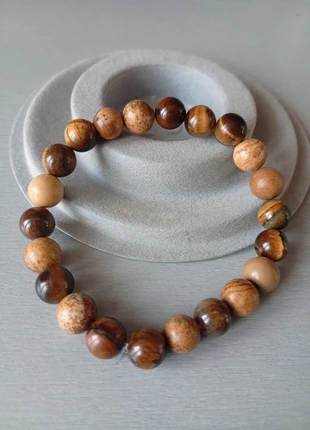 Jaspe paysage oeil du tigre bracelet en pierres naturelles Lithothérapie, état: Très bon état, 12,00 €, 13,30 € Protection acheteurs (Pro) incluse