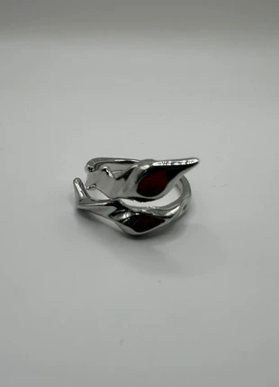 Bague argentée modèle pierre rouge, brand: CHROME, condition: Good, size: Adjustable, €6.99, €8.04 includes Buyer Protection Pro