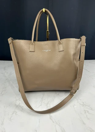 Sac à main et à bandoulière Lancaster marron en cuir, marque: Lancaster, état: Très bon état, 58,00 €, 61,60 € Protection acheteurs (Pro) incluse