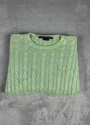 Torsadé Polo Ralph Lauren col rond | Taille M | menthe vert logo orange
, merk: Ralph Lauren, staat: Heel goed, maat: M / 38 / 10, € 49,90, € 53,10 inclusief Kopersbescherming