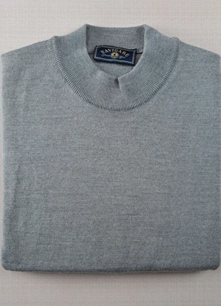Pull hiver col rond Navigare gris uni logo brodé broderie taille XXL laine, brand: NAVIGARE, condizioni: Ottime, taglia: XL, €25.00, €26.95 include la Protezione acquisti