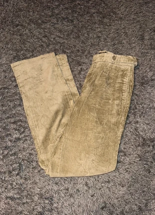 Pantalon En Velours Côtelé / Corduroy Zara Kaki coton cotelé coupe slim taille 38, merk: Zara, staat: Heel goed, maat: W29 | FR 38, € 15,00, € 16,45 inclusief Kopersbescherming